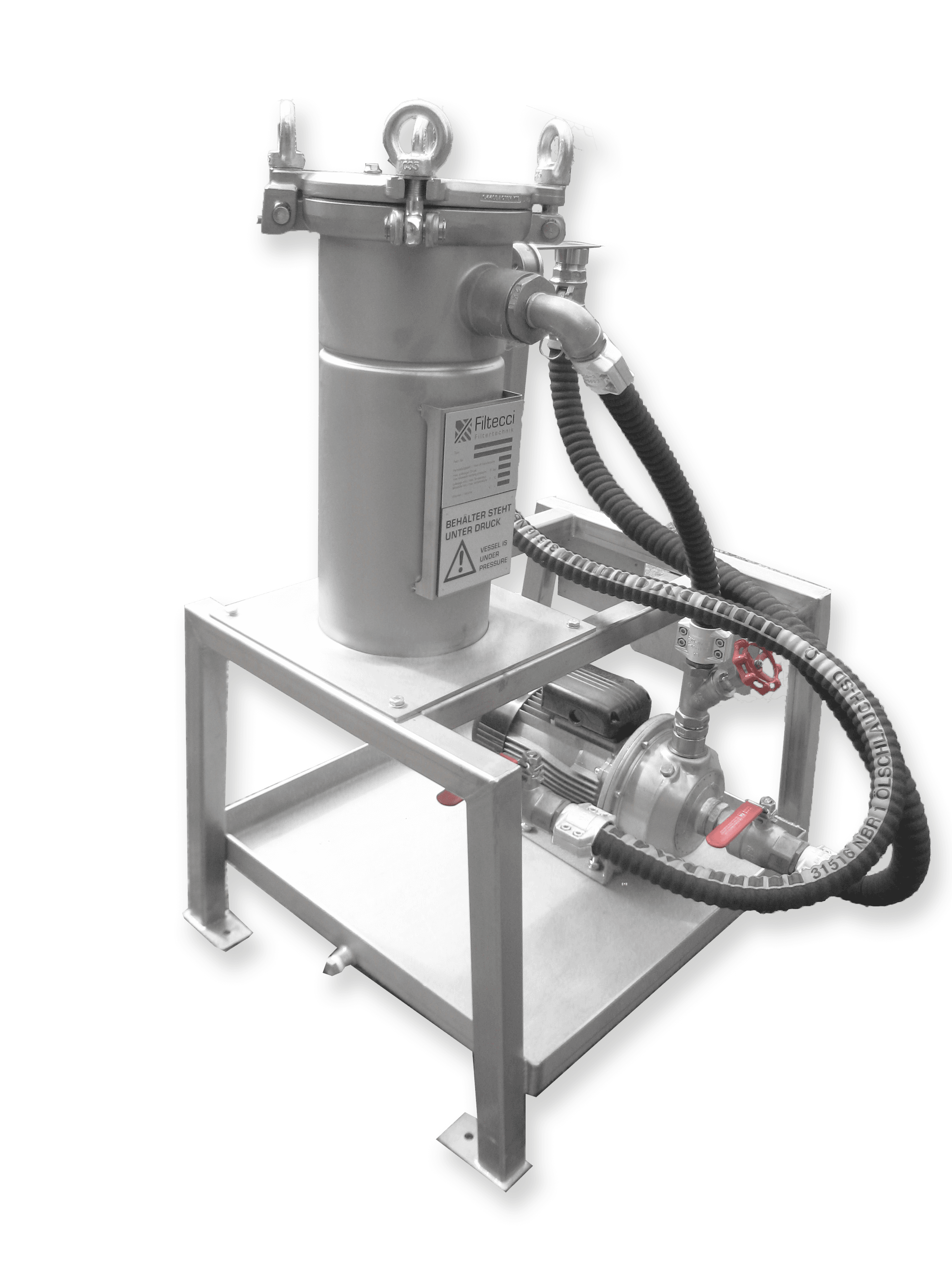 Beutelfilter/Druckfilter freigestellt